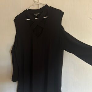 Black Cold Shoulder Top